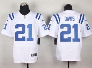 Nike Colts #21 Vontae Davis White Men's Stitched NFL Elite Jersey