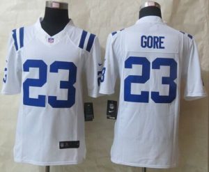 Nike Colts #23 Frank Gore White Men's Stitched NFL Limited Jersey