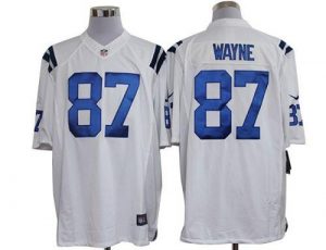 Nike Colts #87 Reggie Wayne White Men's Embroidered NFL Limited Jersey