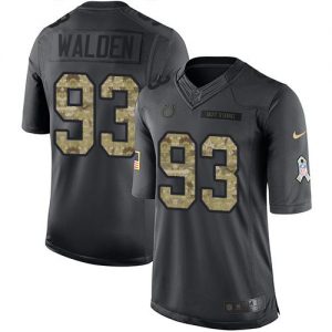 Nike Colts #93 Erik Walden Black Men's Stitched NFL Limited 2016 Salute to Service Jersey