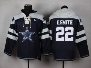 Nike Cowboys #22 Emmitt Smith Navy Blue Player Pullover Hoodie