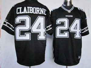 Nike Cowboys #24 Morris Claiborne Black Shadow Men's Embroidered NFL Game Jersey