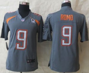 Nike Cowboys #9 Tony Romo Grey Pro Bowl Men's Stitched NFL Elite Team Irvin Jersey