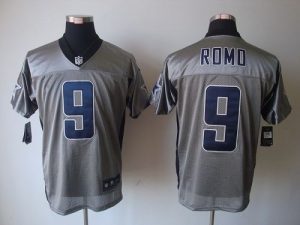 Nike Cowboys #9 Tony Romo Grey Shadow Men's Embroidered NFL Elite Jersey