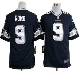 Nike Cowboys #9 Tony Romo Navy Blue Team Color Men's Embroidered NFL Game Jersey