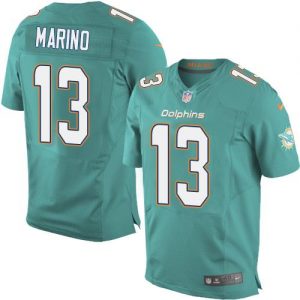 Nike Dolphins #13 Dan Marino Aqua Green Team Color Men's Stitched NFL New Elite Jersey