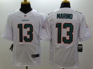 Nike Dolphins #13 Dan Marino White Men's Stitched NFL Elite Jersey