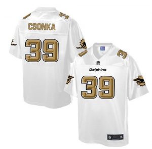 Nike Dolphins #39 Larry Csonka White Men's NFL Pro Line Fashion Game Jersey
