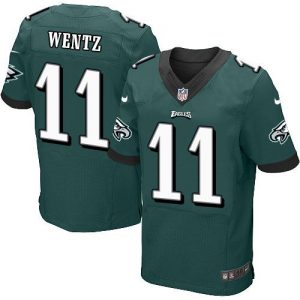 Nike Eagles #11 Carson Wentz Midnight Green Team Color Men's Stitched NFL New Elite Jersey