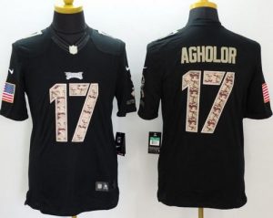 Nike Eagles #17 Nelson Agholor Black Men's Stitched NFL Limited Salute to Service Jersey