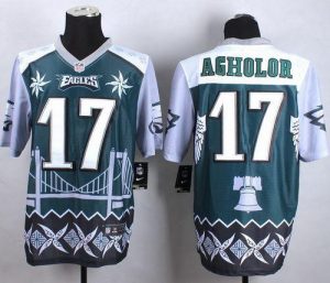 Nike Eagles #17 Nelson Agholor Midnight Green Men's Stitched NFL Elite Noble Fashion Jersey