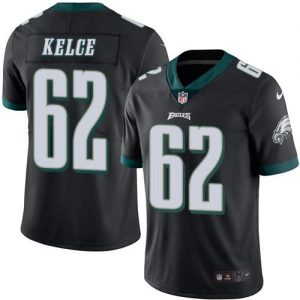Nike Eagles #62 Jason Kelce Black Men's Stitched NFL Limited Rush Jersey