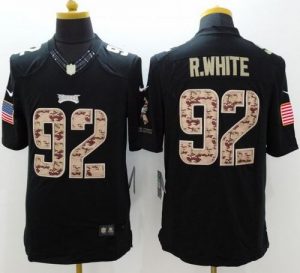 Nike Eagles #92 Reggie White Black Men's Stitched NFL Limited Salute to Service Jersey