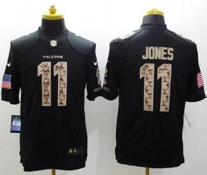 Nike Falcons #11 Julio Jones Black Men's Stitched NFL Limited Salute to Service Jersey