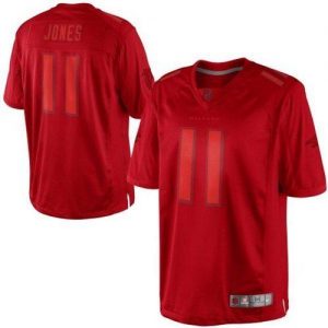 Nike Falcons #11 Julio Jones Red Men's Embroidered NFL Drenched Limited Jersey