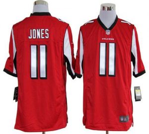 Nike Falcons #11 Julio Jones Red Team Color Men's Embroidered NFL Game Jersey