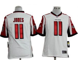 Nike Falcons #11 Julio Jones White Men's Embroidered NFL Game Jersey
