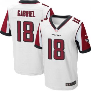Nike Falcons #18 Taylor Gabriel White Men's Stitched NFL Elite Jersey