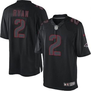 Nike Falcons #2 Matt Ryan Black Men's Embroidered NFL Impact Limited Jersey