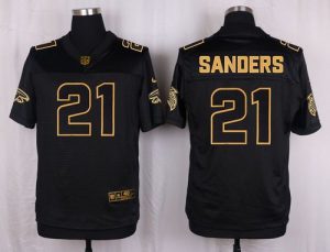 Nike Falcons #21 Deion Sanders Black Men's Stitched NFL Elite Pro Line Gold Collection Jersey