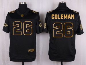 Nike Falcons #26 Tevin Coleman Black Men's Stitched NFL Elite Pro Line Gold Collection Jersey