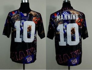 Nike Giants #10 Eli Manning Team Color Men's Stitched NFL Elite Fanatical Version Jersey