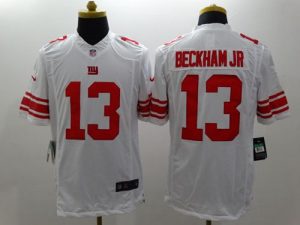 Nike Giants #13 Odell Beckham Jr White Men's Stitched NFL Limited Jersey