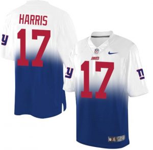 Nike Giants #17 Dwayne Harris Royal Blue White Men's Stitched NFL Elite Fadeaway Fashion Jersey