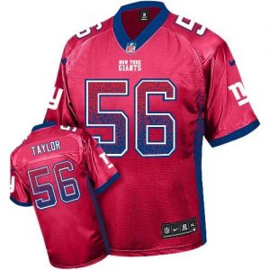 Nike Giants #56 Lawrence Taylor Red Alternate Men's Embroidered NFL Elite Drift Fashion Jersey