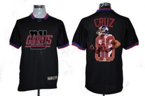 Nike Giants #80 Victor Cruz Black Men's NFL Game All Star Fashion Jersey