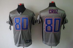 Nike Giants #80 Victor Cruz Grey Shadow Men's Embroidered NFL Elite Jersey