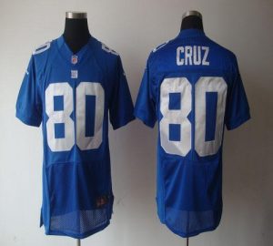 Nike Giants #80 Victor Cruz Royal Blue Team Color Men's Embroidered NFL Elite Jersey