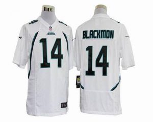 Nike Jaguars #14 Justin Blackmon White Men's Embroidered NFL Game Jersey