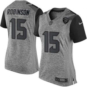Nike Jaguars #15 Allen Robinson Gray Women's Stitched NFL Limited Gridiron Gray Jersey