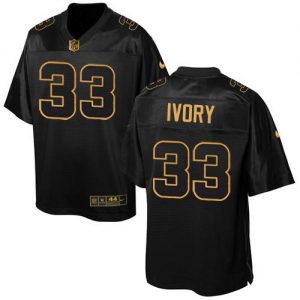 Nike Jaguars #33 Chris Ivory Black Men's Stitched NFL Elite Pro Line Gold Collection Jersey