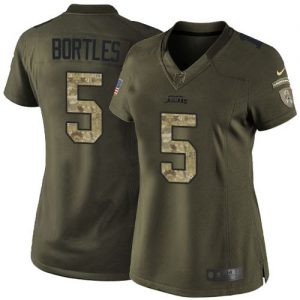 Nike Jaguars #5 Blake Bortles Green Women's Stitched NFL Limited Salute to Service Jersey