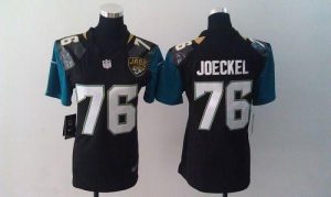 Nike Jaguars #76 Luke Joeckel Black Alternate Women's Embroidered NFL Elite Jersey