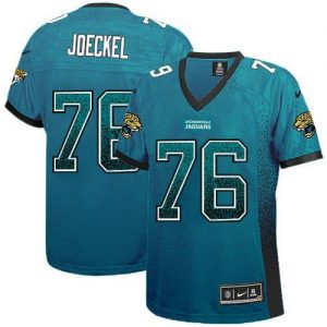 Nike Jaguars #76 Luke Joeckel Teal Green Team Color Women's Embroidered NFL Elite Drift Fashion Jersey