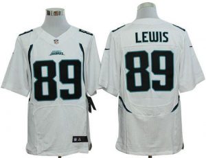 Nike Jaguars #89 Marcedes Lewis White Men's Embroidered NFL Elite Jersey