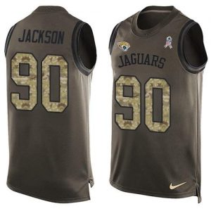 Nike Jaguars #90 Malik Jackson Green Men's Stitched NFL Limited Salute To Service Tank Top Jersey