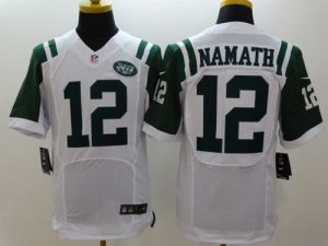 Nike Jets #12 Joe Namath White Men's Stitched NFL Elite Jersey