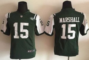 Nike Jets #15 Brandon Marshall Green Team Color Youth Stitched NFL Elite Jersey