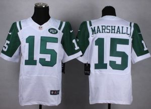 Nike Jets #15 Brandon Marshall White Men's Stitched NFL Elite Jersey
