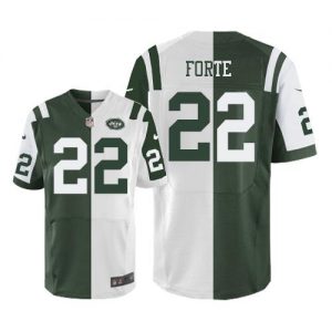 Nike Jets #22 Matt Forte Green White Men's Stitched NFL Elite Split Jersey