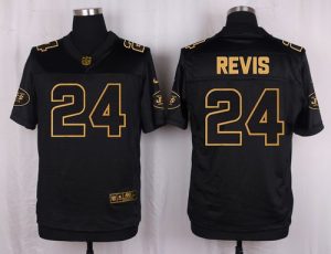 Nike Jets #24 Darrelle Revis Black Men's Stitched NFL Elite Pro Line Gold Collection Jersey