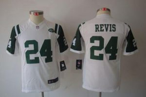 Nike Jets #24 Darrelle Revis White Youth Embroidered NFL Limited Jersey