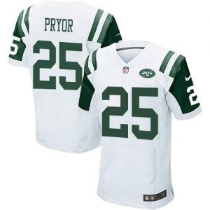 Nike Jets #25 Calvin Pryor White Men's Stitched NFL Elite Jersey