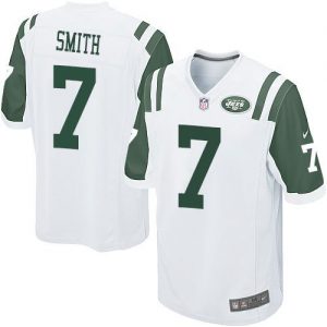 Nike Jets #7 Geno Smith White Youth Embroidered NFL Elite Jersey