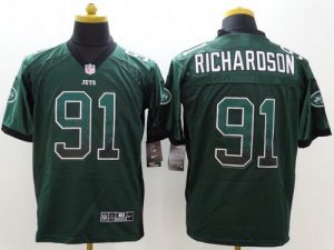 Nike Jets #91 Sheldon Richardson Green Team Color Men's Stitched NFL Elite Drift Fashion Jersey