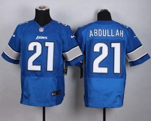 Nike Lions #21 Ameer Abdullah Blue Team Color Men's Stitched NFL Elite Jersey